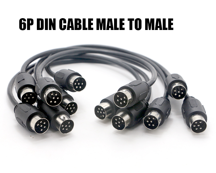 Custom Radio Midi Male To Male 6 Pin Din To 6 Pin Din S Video Extension Cable For Roland