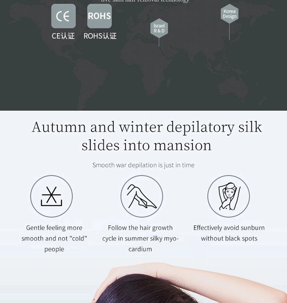 Home Use Women Men Ipl Laser Hair Removal Handset Permanent Handheld Intense Pulse Light