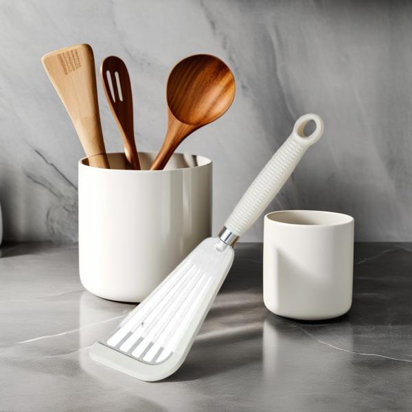 Ergonomic Stainless Steel Fish Ham Spatula Heat Resistant Slotted Turner for
