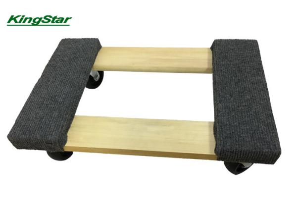 Open Hardwood Deck 4 Wheel Moving Dolly , 800 Lb Wood Moving Dolly To Carry