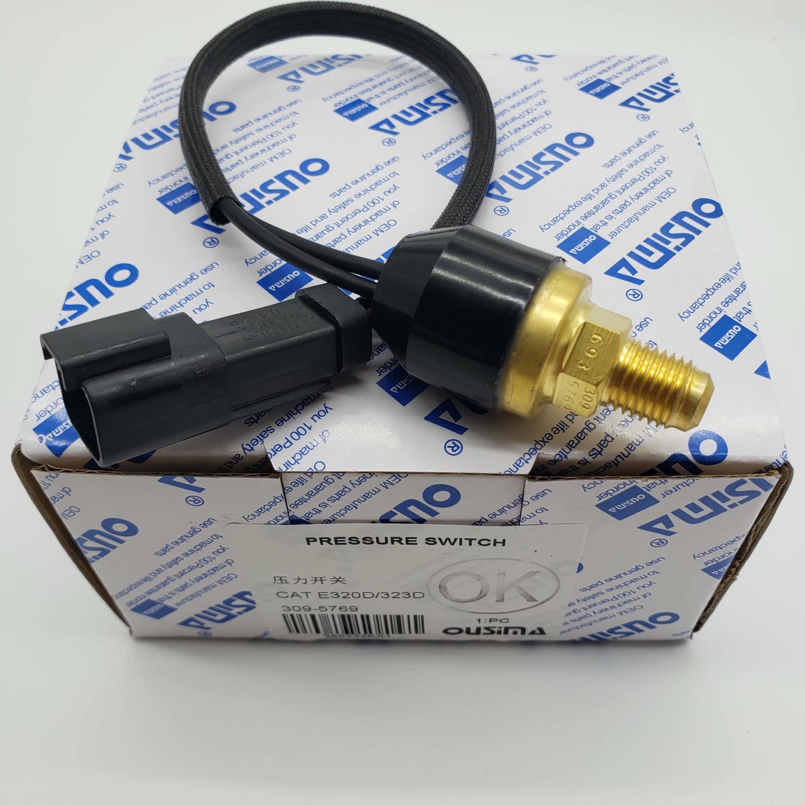 OUSIMA Pressure Sensor 309 5769 309-5769 Pressure Switch For E320D E323D Excavator Spare Parts