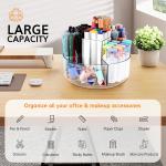 5 Slots 360-Degree Spinning Acrylic Pen Holder for Desk, Marker Holder Caddy Art