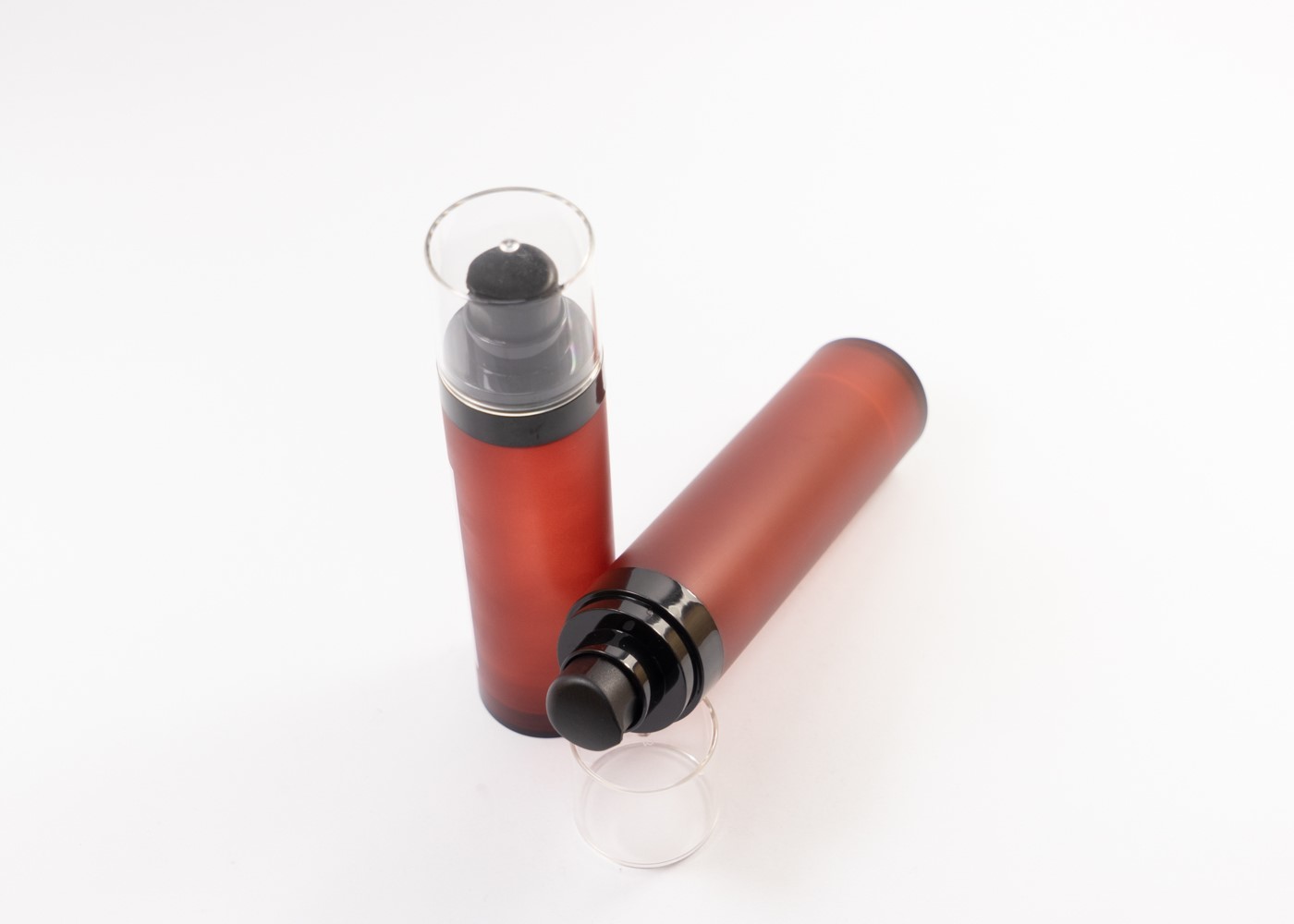 SAN 80ml Airless Pump Cosmetic Bottle Round Shape