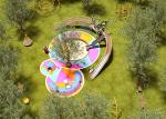 Deer Theme Colorful Outdoor Playground Equipment For Kids