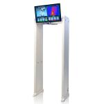 Thermal imaging temperature measurement walk through metal detector
