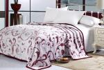 Floral Soft Lightweight Solid Flannel Blanket , Fall / Winter Warm Plush Fleece