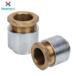 Galvanized Iron / Brass TH Type Marine Cable Gland With Nickel - Plated Hoop