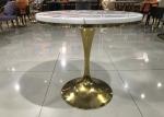 80cm Marble Top Metal Base Coffee Table