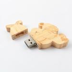 Maple Bamboo Personalised Wooden Usb Stick 128GB Cutting By Customized Design