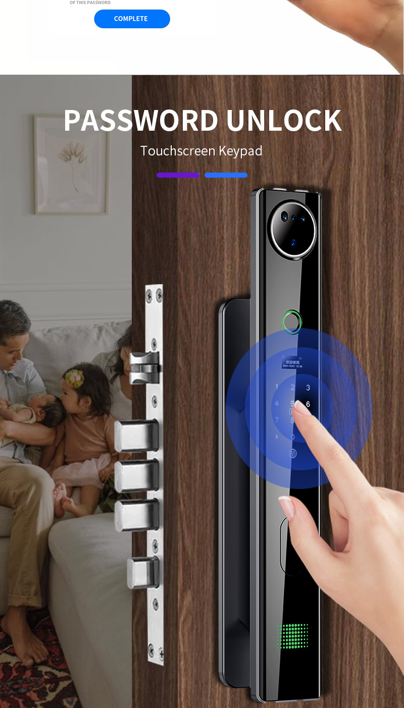 TH-Q9 3D face Front Door Lock