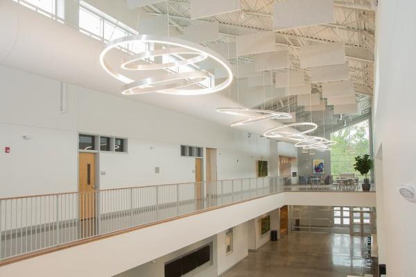 School Ceiling Tile Wood Wool Cement Acoustic Baffles Sound Absorption Isolation