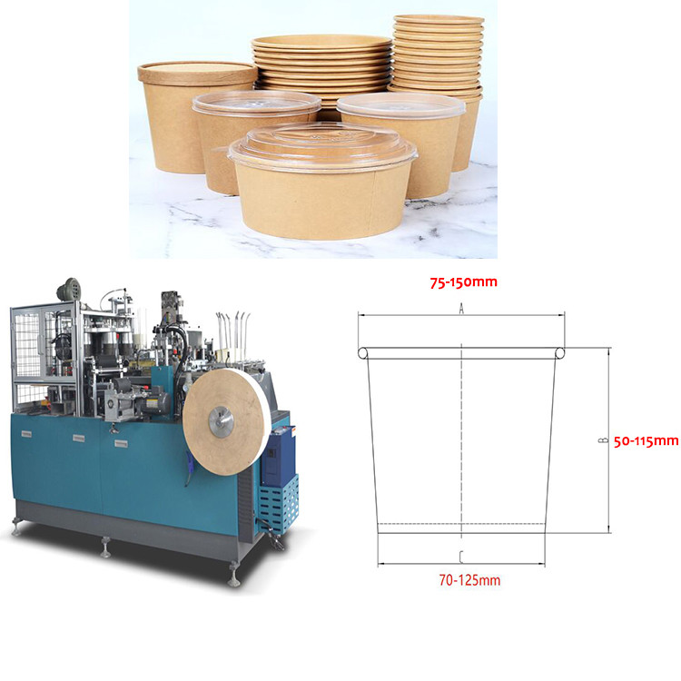 Fully Automatic 380V 50Hz Paper Bowl Making Machine Customized