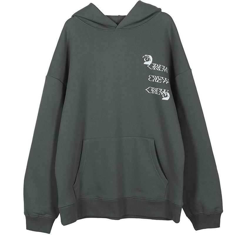 Autumn Breathable Polyester Cotton Hoodies Regular Sleeve