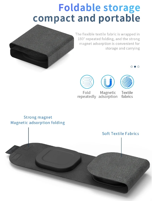 15W Multifunctional Magnetic Wireless Charger for iPhone 15 Promax Logo Customization