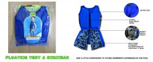 Wholesale Customized blue boys vest , child kids floating swimwear, babies bathing suits XS size from china suppliers