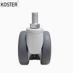 Light Duty PU Medical Caster With Rotating Wheel Diameter 100mm/125mm/150mm