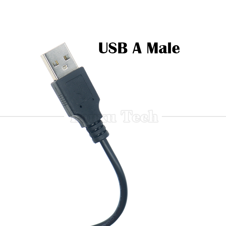 90 Degree Right Angle USB A Male to DC 2.5x0.7mm Barrel Jack Male Charger Cable for Tablet Router