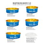 disposable take away kraft paper salad bowl with PET lid,kraft salad bowl