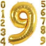 Gold Aluminum Foil Number 0-9 Balloons for Wedding and Party Decoration