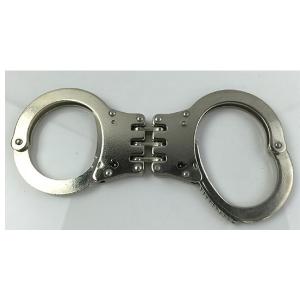 Wholesale Snap Shackles Stainless Steel Hand Cuffs Police Use Silver Black from china suppliers