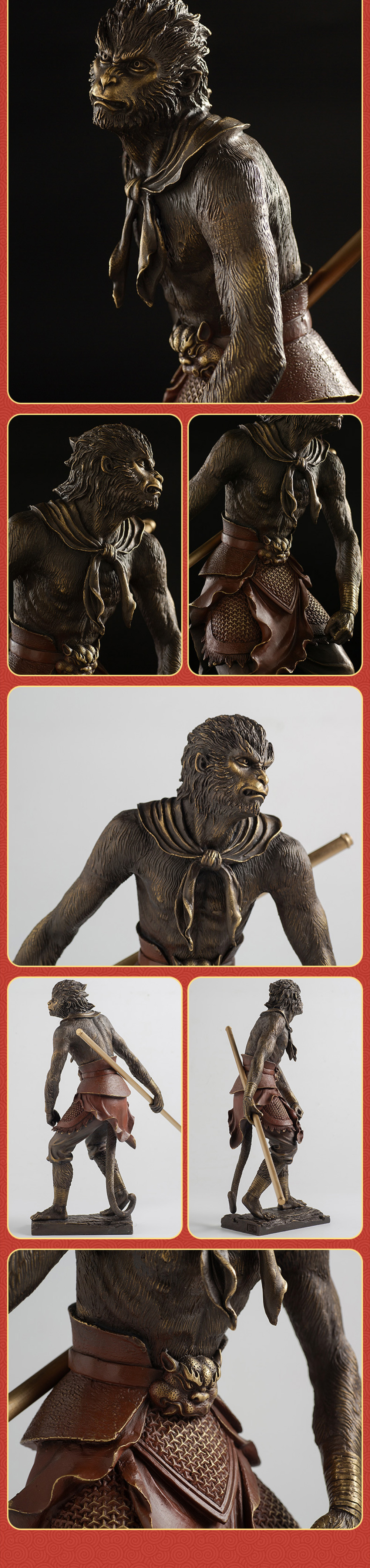 Custom Size Smelting Exclusive Custom Made Size Black Myth Wukong 3D Statue for Decor