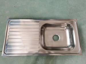 Wholesale Steel Kitchen Sink With Drainboard Drainer Included Rust Resistant from china suppliers
