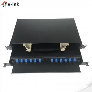 China 19Inch Fiber Patch Panel FPP Rack Mount Drawer Type 12-144 Ports With SC Adapter on sale