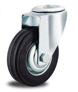 Wholesale 6 inch bolt hole rubber caster wheels industrial castors for furniture from china suppliers