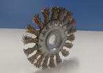Bronze Knotted Wire Wheel Brush / Twist Knot Wire Brush With 16mm Arbor Hole