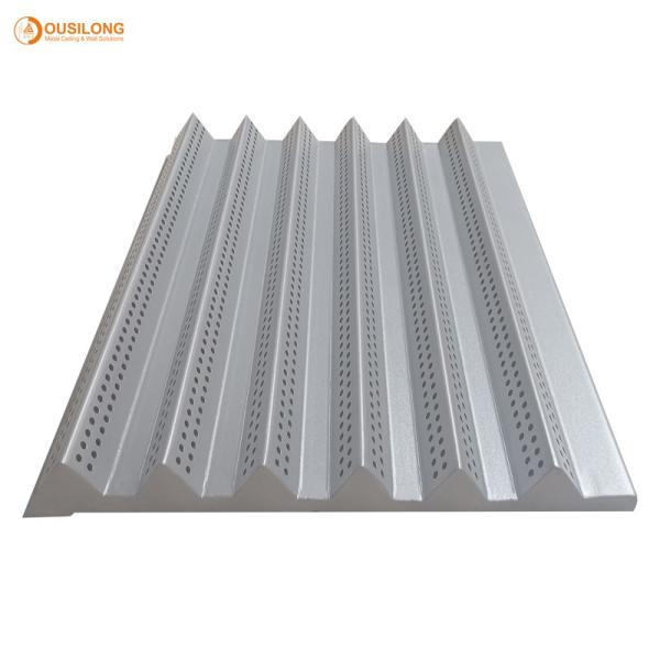Durable Washable Aluminum Wall Panels , Perforated Corrugated Metal Ceiling