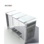 High Corrosion Resistance L4200mm Smart Bus Shelter With Safety Glass Roof