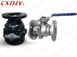 Carbon Steel A216WCB Flanged Ball Valve with RPTFE Seat For Waste Water