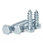 Steel Blue White Zinc External Hexagonal Self Tapping Wood Screw DIN571 for