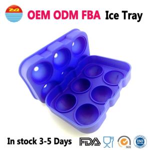 Wholesale Safe Cool Silicone Ice Trays Round Sphere Shaped Big Circle Durable And Waterproof from china suppliers
