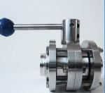 Sanitary Stainless Steel 304 316L Manual Three-Piece Welded Flange Wafer