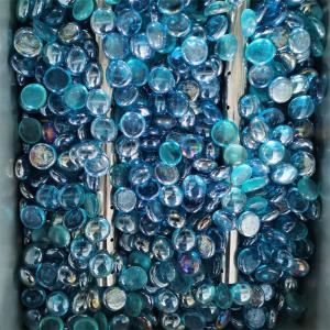 China Aquariums Reflective Fire Glass Beads Gas Fireplace Decor on sale
