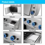 Stainless Steel Gas Range Stove Oven Combo For Commercial Kitchens