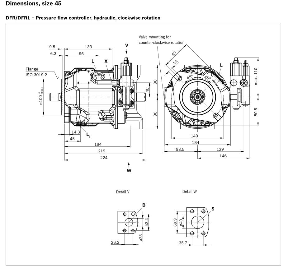 Rexroth A10VSO45 DFR1/31R-PPA12N00 Hydraulic Piston Pumps/spare parts