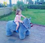 Hansel amusement kids funfair plush battery operated zoo animal rides