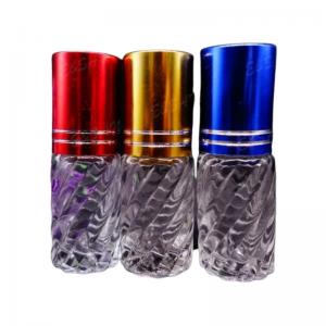 China Wholesale clear glasses Bottle With roll on Aluminium Cap Glass Refill Empty Perfume bottle hot stock on sale