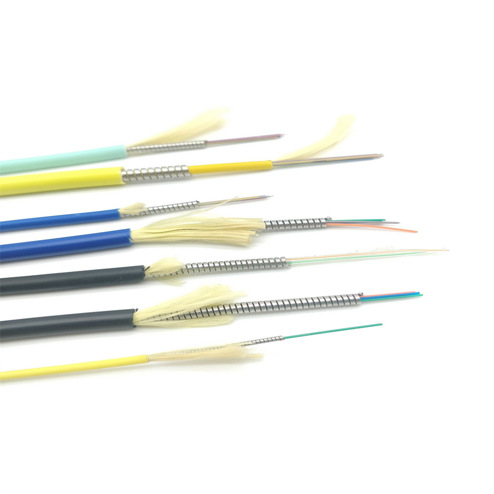 LSZH Jacket 5.0mm OS2 G652D Singlemode Armored Fiber Optic Cable for Networks