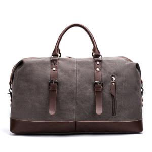 Wholesale Leather Tote Travel Duffel Bag Expandable Weekender Overnight Bag Canvas Large from china suppliers
