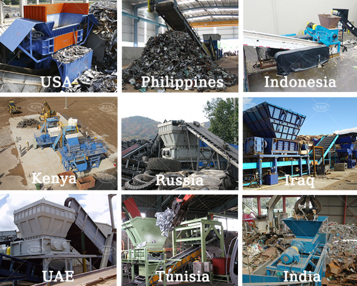 1000kg/h Recycling Crusher Machine Double Shaft Plastic Bottle Mobile Scrap Shredder