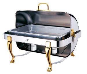 Wholesale High quality Rectangle roll top Stainless steel chafing dish TMZ-1001 series from china suppliers