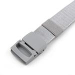 Unisex Plastic Buckle Cotton Canvas Belt 115cm Metal Allergy Protection