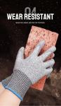 EN388 4131X PU Gloves HPPE Shell PU Coated Cut Resistant Glove Level 5 Safety