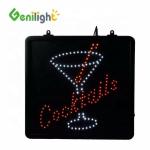 Genilight 56*33cm Electronic DC12V Neon LED COCKTAILS Sign with CUP Logo Power