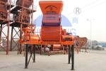 High Mixing Evenness Twin Shaft JS750 Concrete Mixer Fast Speed Electric Motor