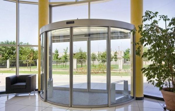 Quality Stadium entrance Remote control  automatic curved sliding door , CE certificated for sale