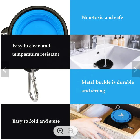 Costom Slow Feeder Dog Bowl Tpe Rubber Dog Bowl Travel Drink Feeder